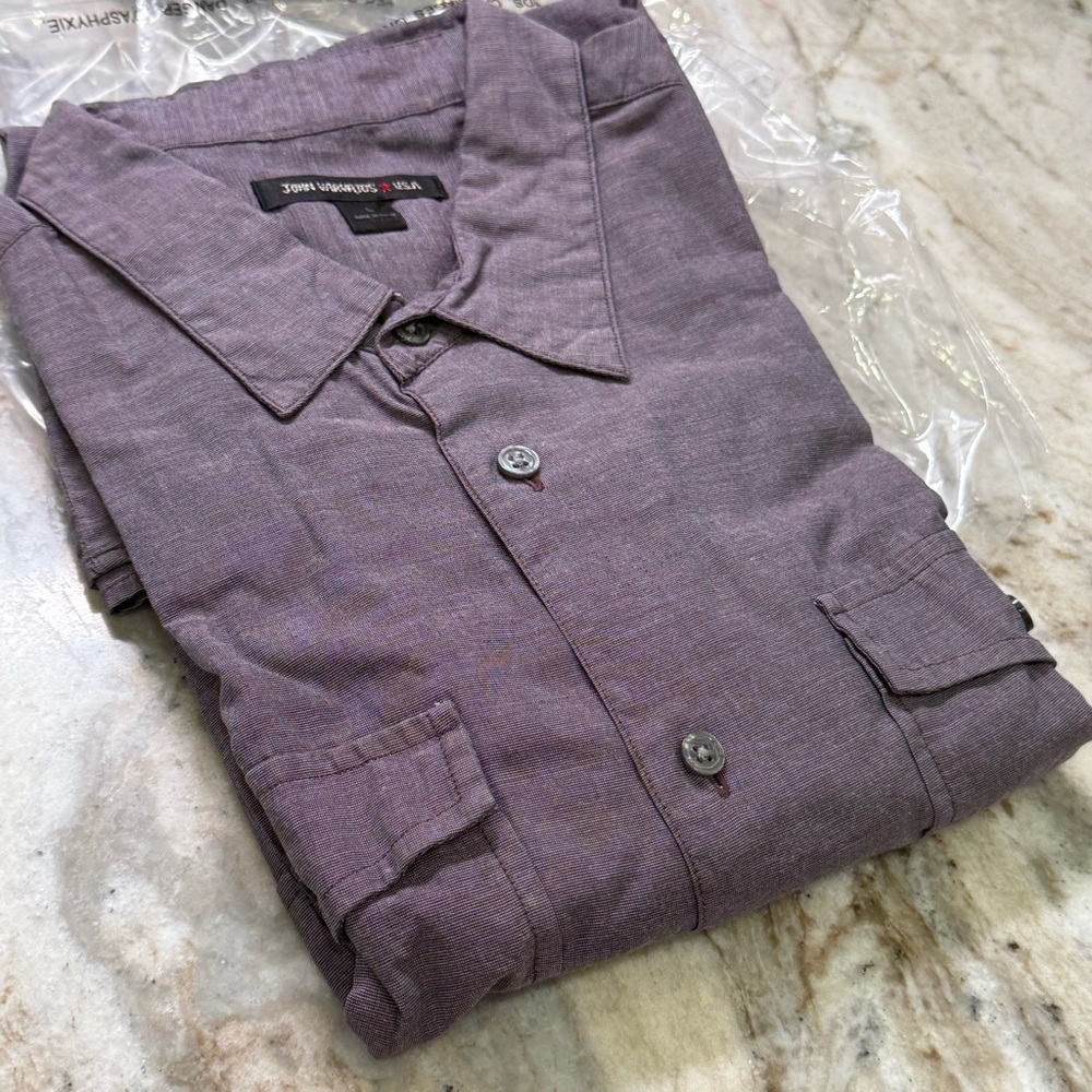 John Varvatos USA Peace Sign Western Marshall Shirt - Picture 12 of 13